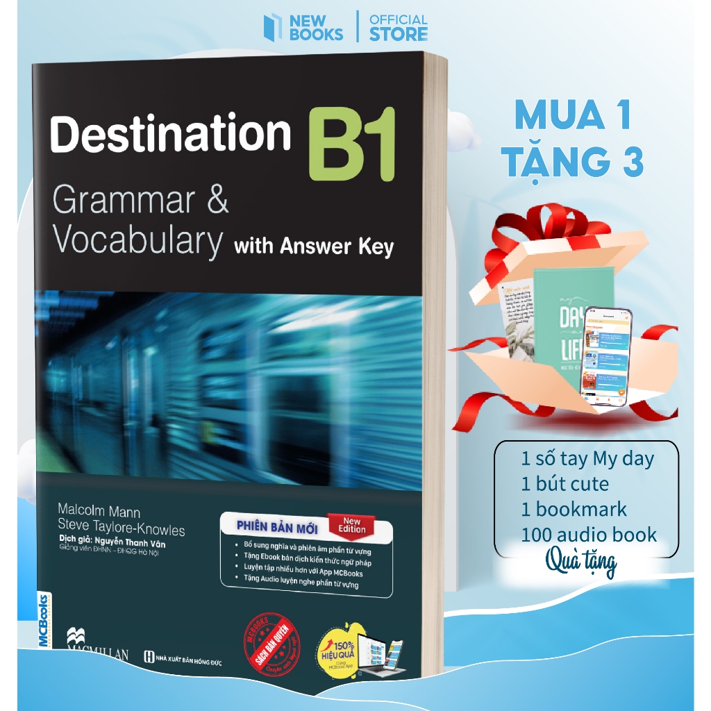 Sách Tiếng Anh Trọn Bộ Giáo Trình Destination Grammar & Vocabulary B1, B2, C1&C2 Có Đáp Án Đi Kèm Luyện Thi FCE