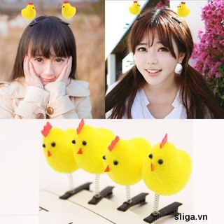 Kẹp tóc hình vịt,gà vàng nhỏ xinh xắn dễ thương cho con gái - phụ kiện tóc