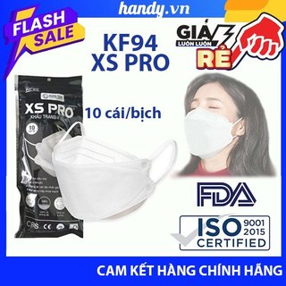 [ Combo 100 cái ] Khẩu trang Y TẾ 4D KF94 XS Pro _ Khẩu trang kháng khuẩn, khẩu trang con cá