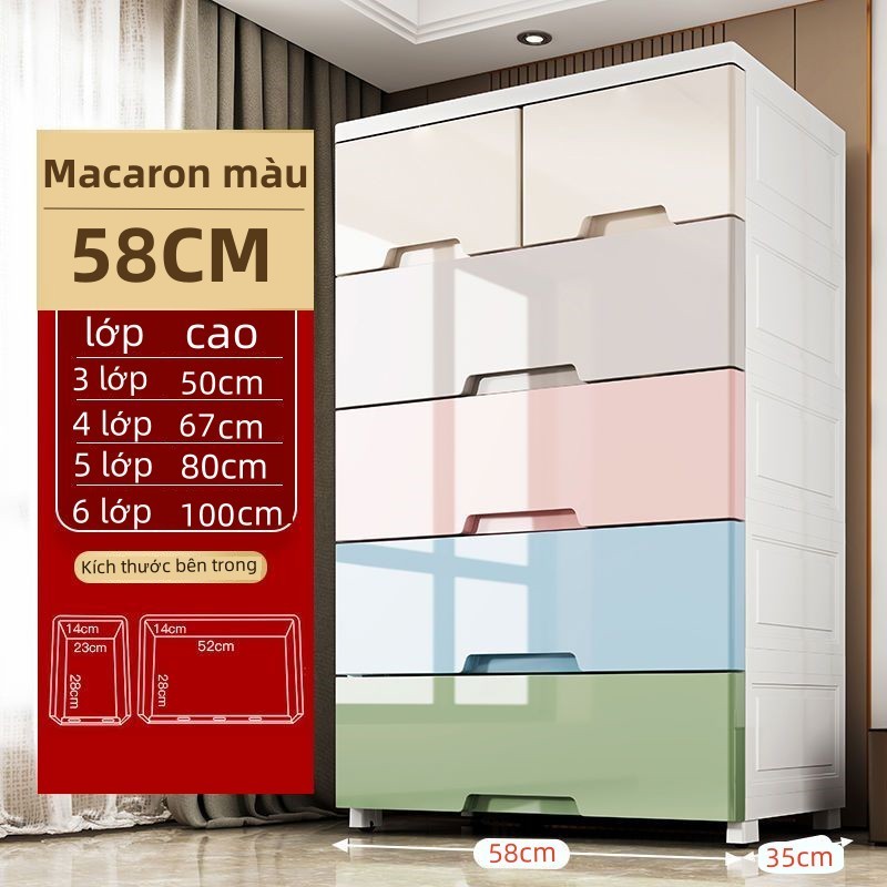 Tủ ngăn kéo gia đình bằng nhựa Chất liệu cứng cáp và dung tích rộng