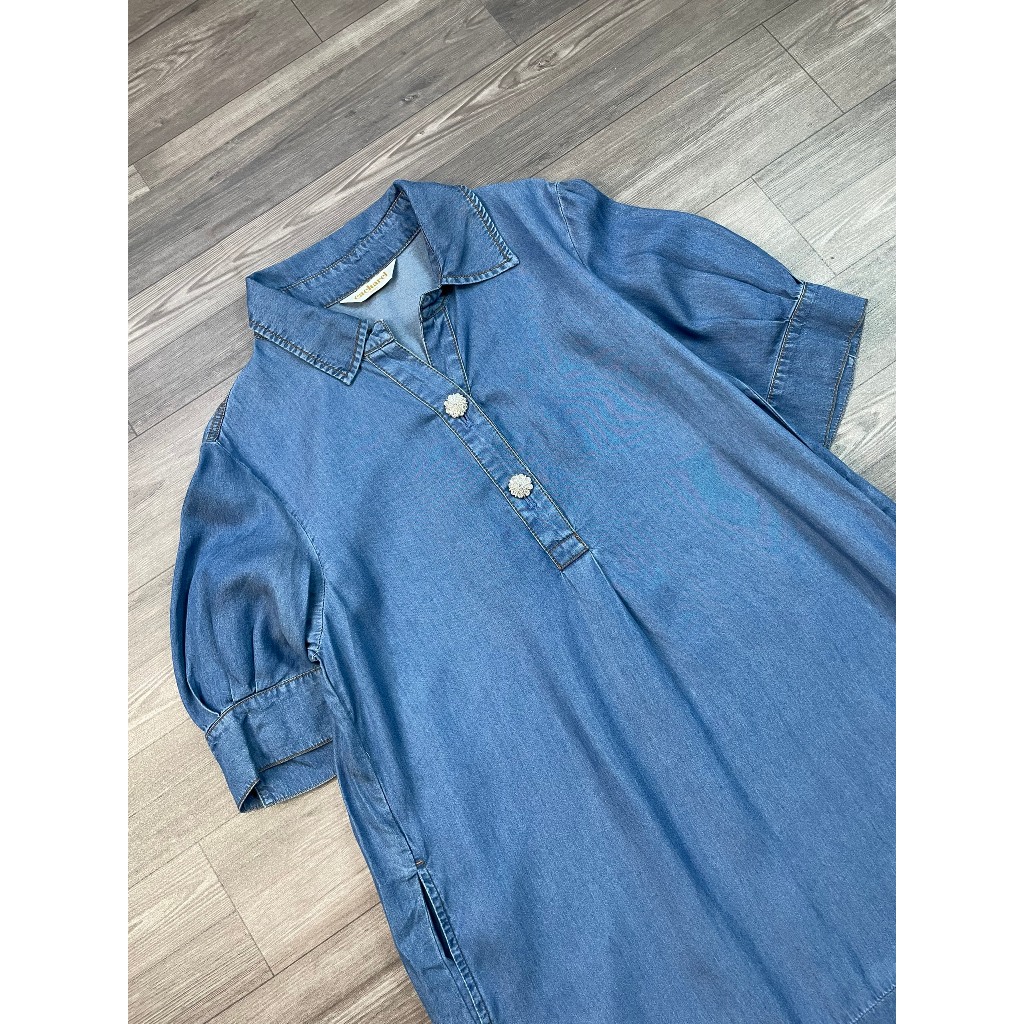 Đầm denim/ jean dài xuất Hàn dư xịn