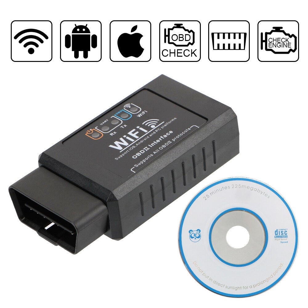 Máy quét chẩn đoán lỗi động cơ xe hơi Elm327 Wifi Obd Obdii kết nối wifi chất lượng cao có thể dùng cho Ios Android