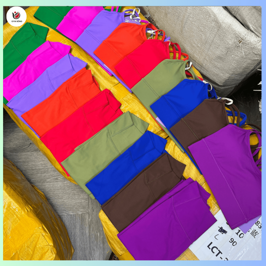 Set Đồ Tập Lulu Mút Đúc Sang, Xịn Form Chuẩn Thiết Kế Dây Đan Lưng Tập Gym, Yoga, Thể Thao Mát Mịn Tôn Dáng