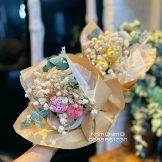 Set Qùa Tặng Hoa Handmade Tulip Mix Hoa Khô