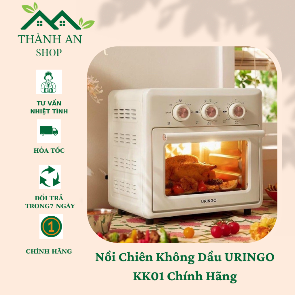 Nồi Chiên Không Dầu URINGO KK01 Chính Hãng- Bảo Hành 12 Tháng-Thành An Shop