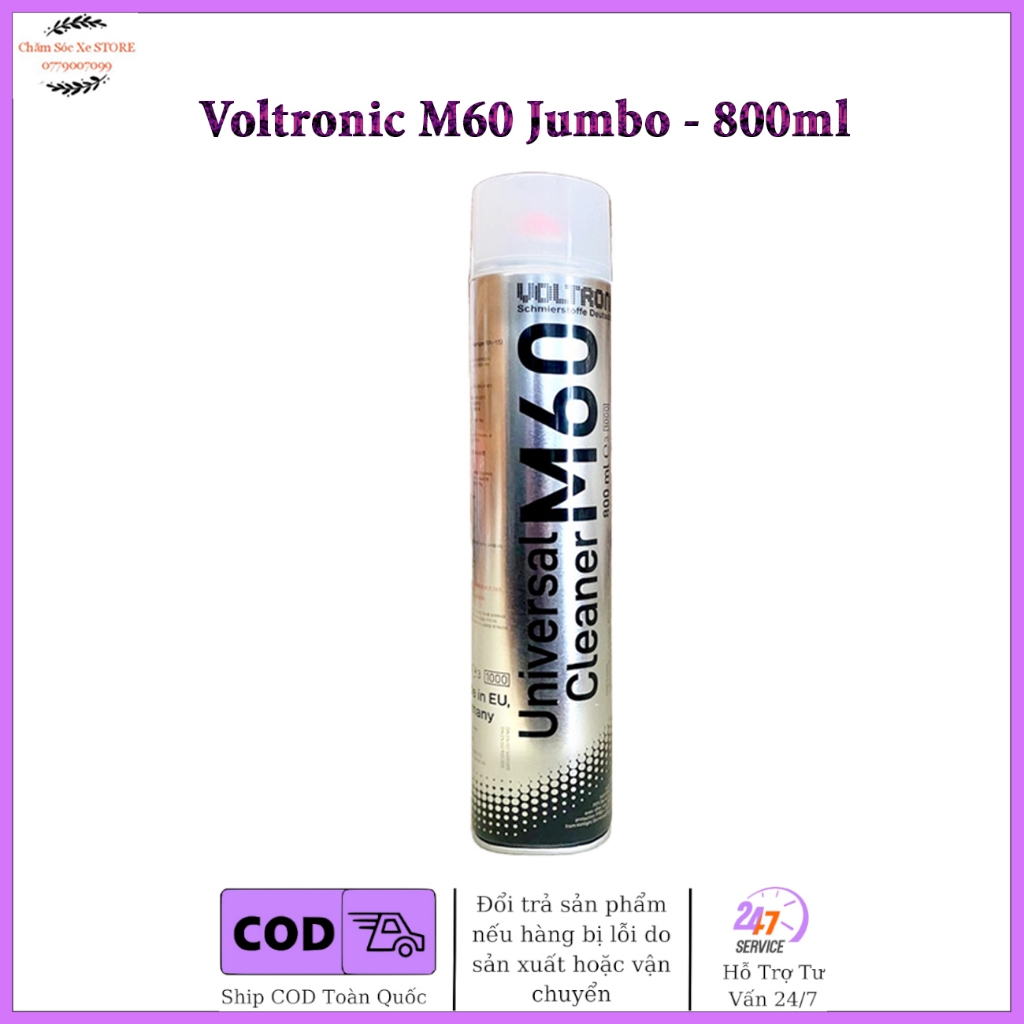 Dung Dịch Vệ sinh Thắng Đĩa – Dầu Mỡ Voltronic M60 Jumbo 800ml