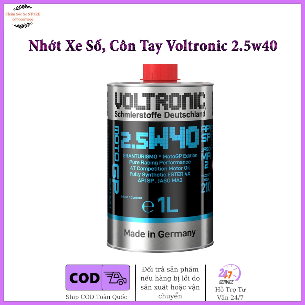 Dầu Nhớt cao cấp cho xe số, côn tay Voltronic 2.5w40 MotoGP Edition
