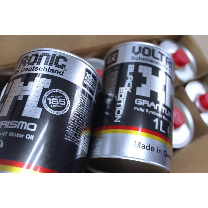 Dầu nhớt biến thiên cao cấp cho xe số, côn tay Voltronic XM Black Edition dành cho xe số, côn tay