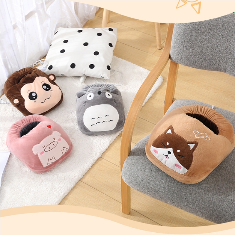 Túi Sưởi Chân Hình Thú Kiêm Sấy Quần Áo, dùng để ủ chân mùa lạnh,siêu an toàn, siêu ấm, chất liệu lông mượt và ấm áp