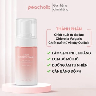 Dung dịch vệ sinh Peacholic tạo bọt Mild Intimate Wash 100ml