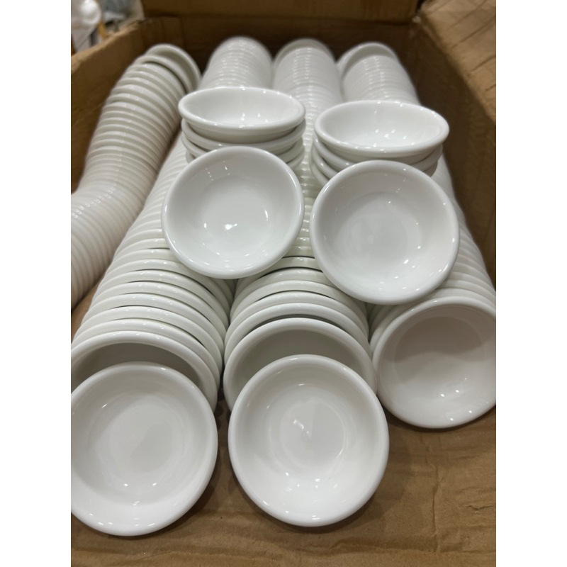 💢💢 👉10 Chén nước tương,Đĩa muối tiêu nhỏ sứ trắng cao cấp hàng dày