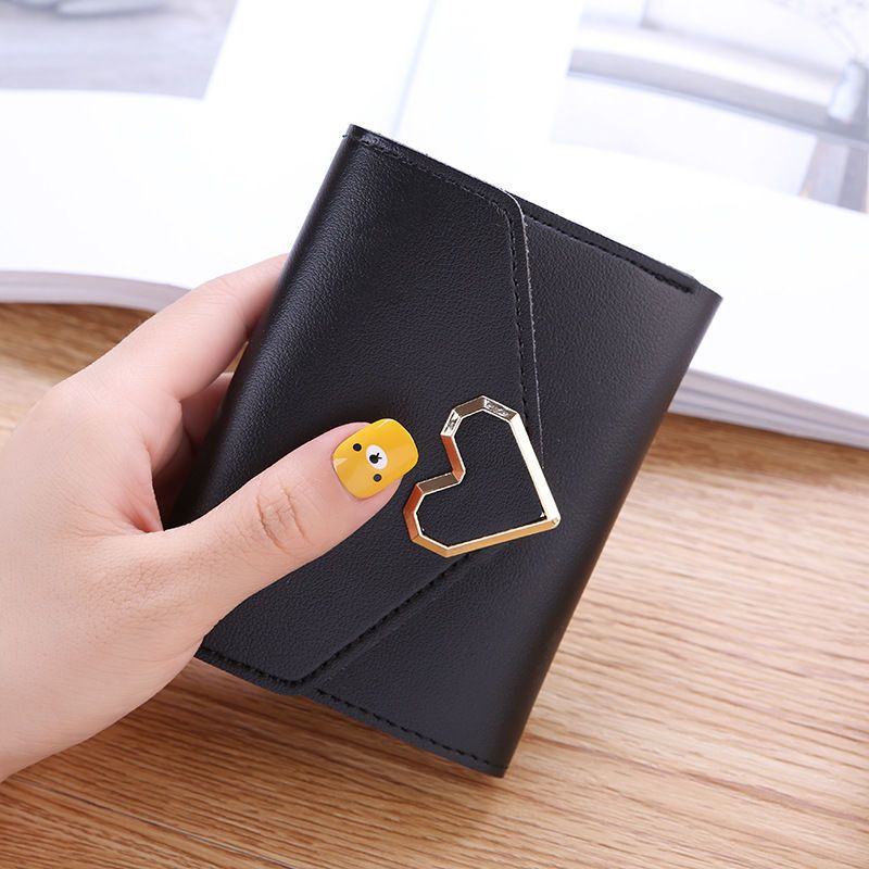 Ví nữ Ví ngắn Bóp mini đựng tiền TRÁI TIM xinh xắn