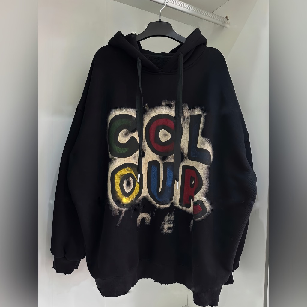 Áo Hoodie Nỉ Lót Lông COL Mũ Rộng Form To Bo Gấu