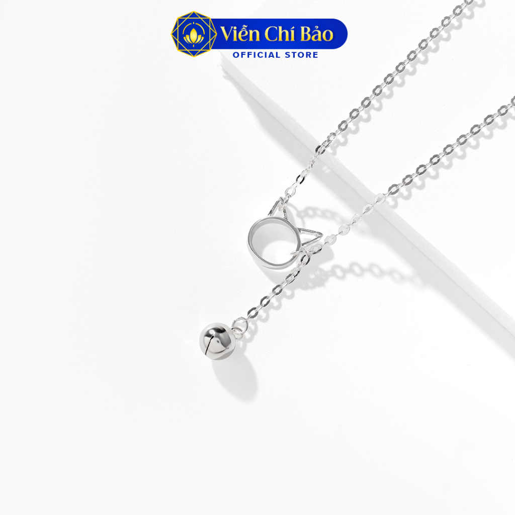 Dây chuyền bạc nữ mèo chuông Miu Miu chất liệu bạc 925 thời trang phụ kiện trang sức nữ Viễn Chí Bảo D400016