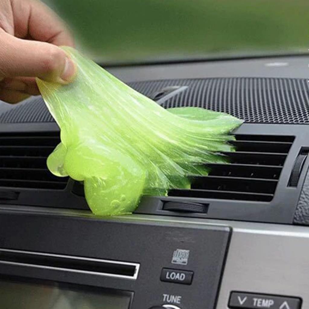 Gel vệ sinh bàn phím, điều khiển TV, lỗ thông hơi điều hòa, lỗ thông hơi trên ô tô đa năng Super Clean màu xanh túi 80 g