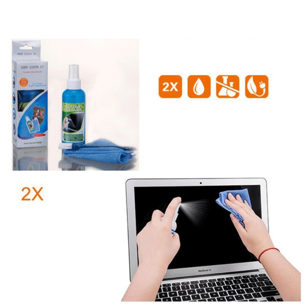 Bộ vệ sinh laptop máy ảnh đa năng 3in1 phụ kiện làm sạch máy tính, laptop Macbook, ipad, máy ảnh, đồng hồ