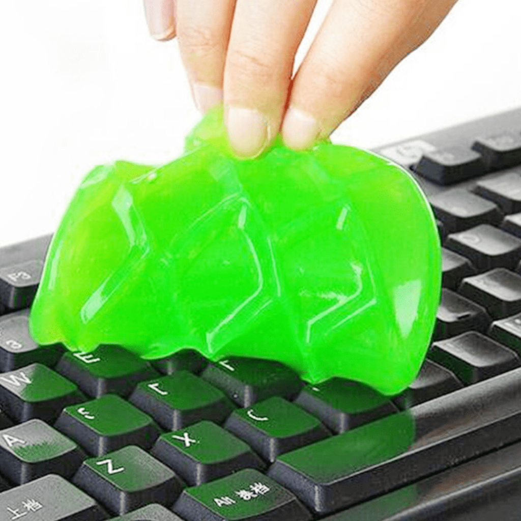 Gel vệ sinh bàn phím, điều khiển TV, lỗ thông hơi điều hòa, lỗ thông hơi trên ô tô đa năng Super Clean màu xanh túi 80 g