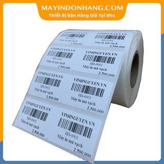 Combo 10 cuộn giấy in tem mã vạch nhiệt 2 tem khổ 35x22mm, 70x22mm, 72x22mm in tem mã sản phẩm