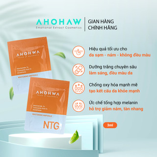  Serum Tinh Chất Dưỡng Trắng Da Ahohwa Whitening Ampoule NTG 3ml - Mờ Thâm Mụn, Sạm Nám, Chống Lão Hóa