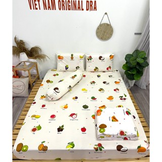 (Mẫu Trái Cây)- Ga Chống Thấm PT Lụa Organic Mềm Mịn Mát Cho Bé