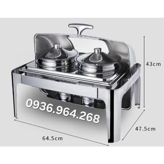 Nồi hâm soup, cháo chữ nhật inox 304