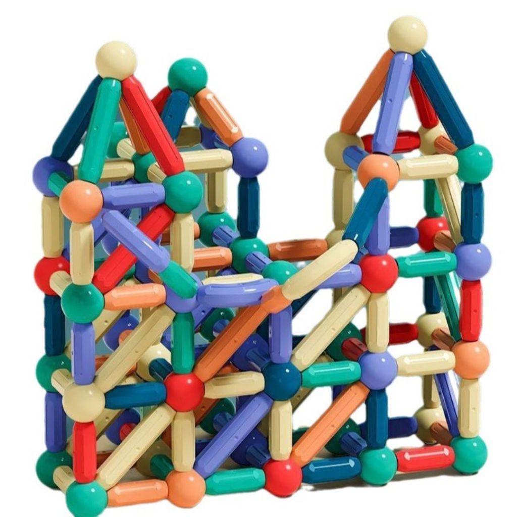 Đồ Chơi Montessori Xếp Hình Nam Châm Cho Bé 72 Chi Tiết Giáo Dục An toàn cho bé