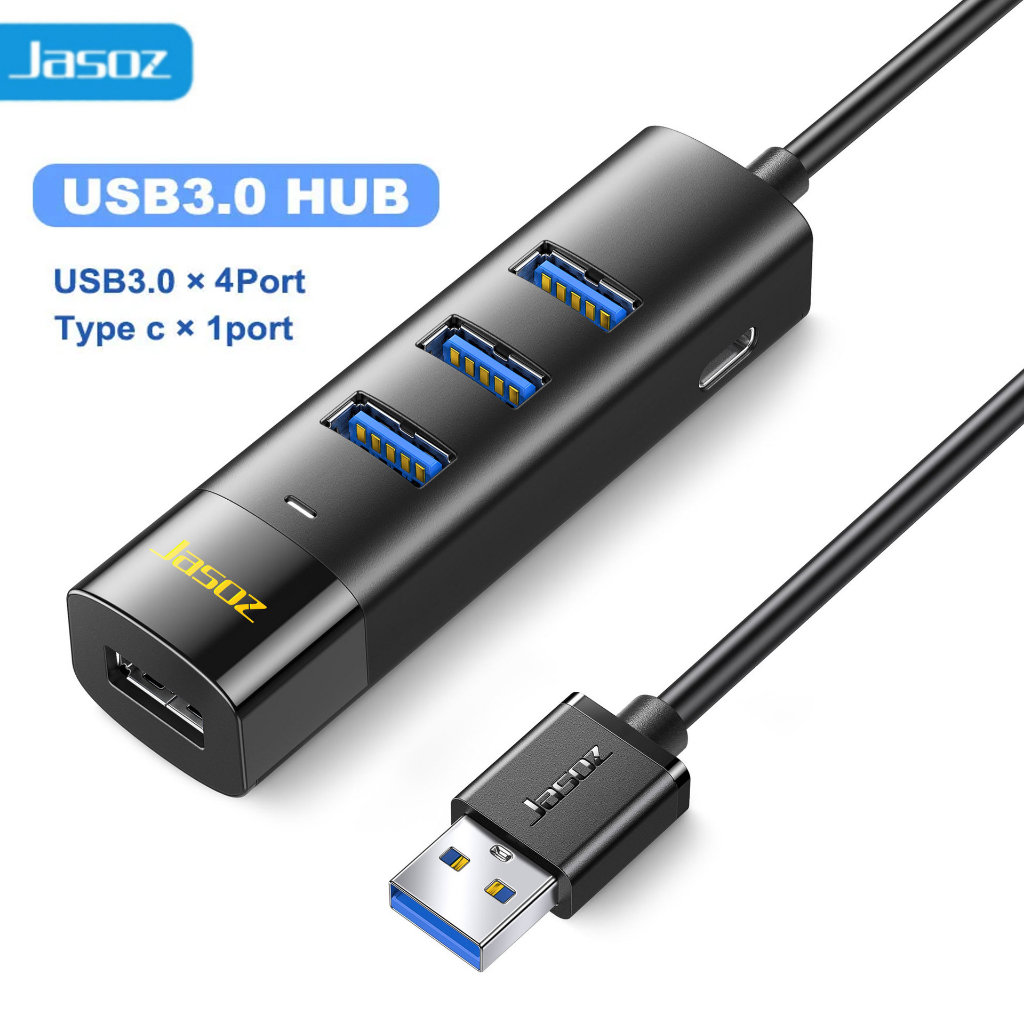 Hub USB 3.0 và Hub Type C chia 4 cổng USB có dây cáp nguồn Type C dễ dàng điều khiển thiết bị công suất lớn