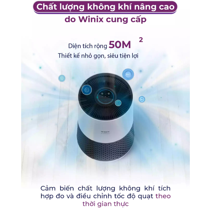 MÁY LỌC KHÔNG KHÍ WINIX COMPACT AAPU500-JLE 50M2