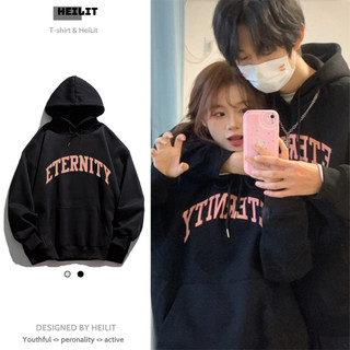 Áo Hoodie Nam In Họa Tiết Chữ Eternity HeiLit Chất Nỉ Bông Dày Dặn Form Mũ Rộng