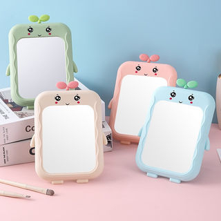 Gương để bàn trang điểm to đứng được, gương soi mặt, kính để bàn, Gương cầm tay dễ thương hình mầm cây dễ thương
