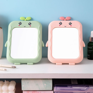 Gương để bàn trang điểm to đứng được, gương soi mặt, kính để bàn, Gương cầm tay dễ thương hình mầm cây dễ thương