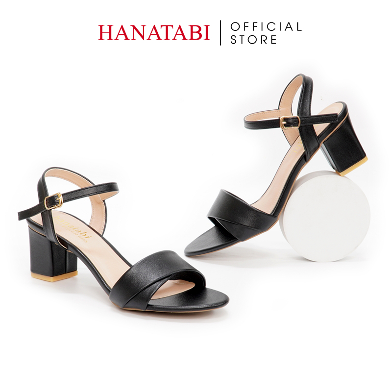 Sandal Nữ Hanatabi Quai Ngang 1 Xếp Gót 5cm Hậu C Đế TA Cao Cấp Chống Trơn Trượt Mã HNSDG5F928