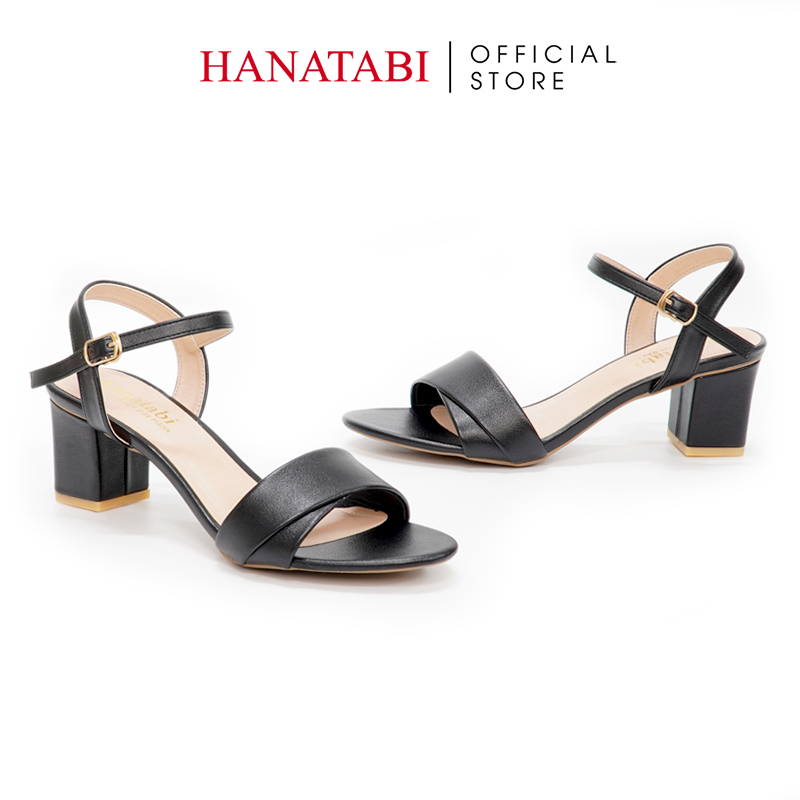 Sandal Nữ Hanatabi Quai Ngang 1 Xếp Gót 5cm Hậu C Đế TA Cao Cấp Chống Trơn Trượt Mã HNSDG5F928