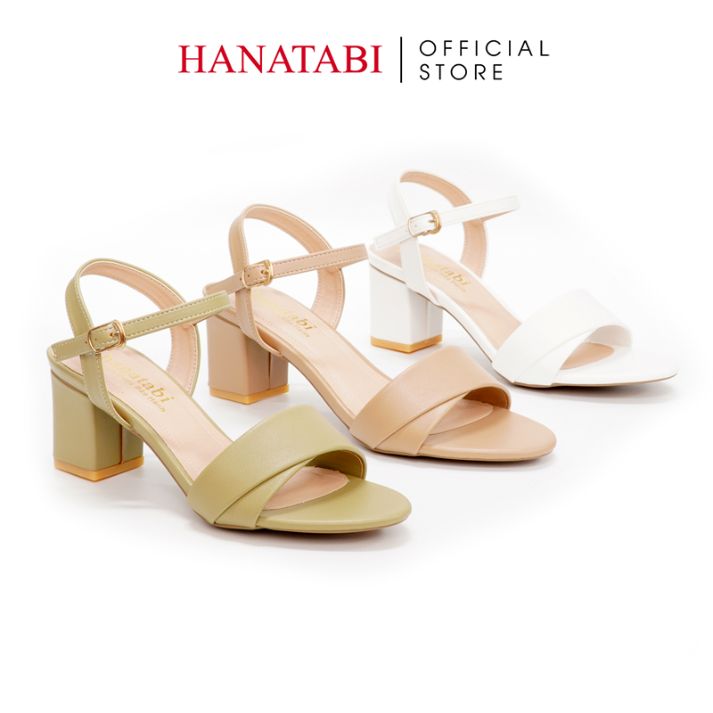 Sandal Nữ Hanatabi Quai Ngang 1 Xếp Gót 5cm Hậu C Đế TA Cao Cấp Chống Trơn Trượt Mã HNSDG5F928