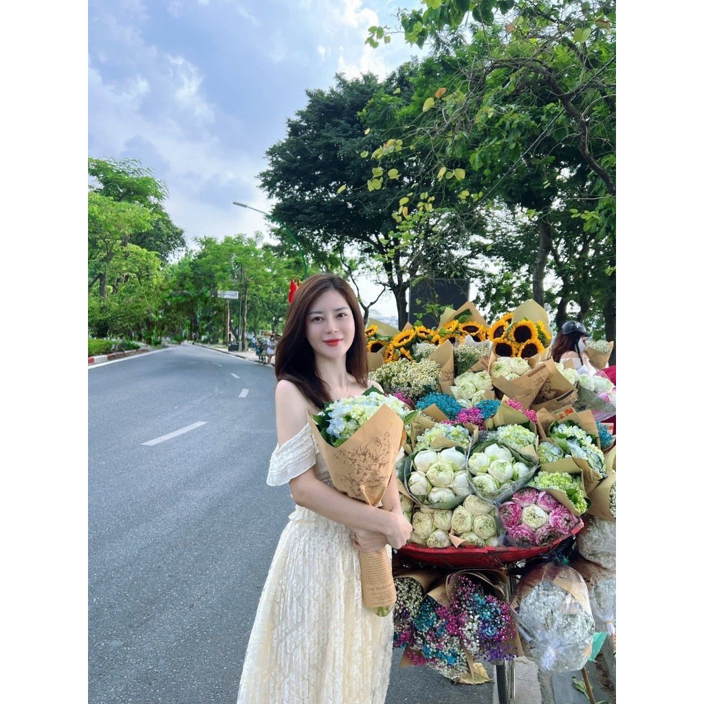 Set áo chân váy ren tiểu thư, set váy trắng nữ vải ren, set đồ nữ sang chảnh, set chân váy dáng dài Loga store_ L668