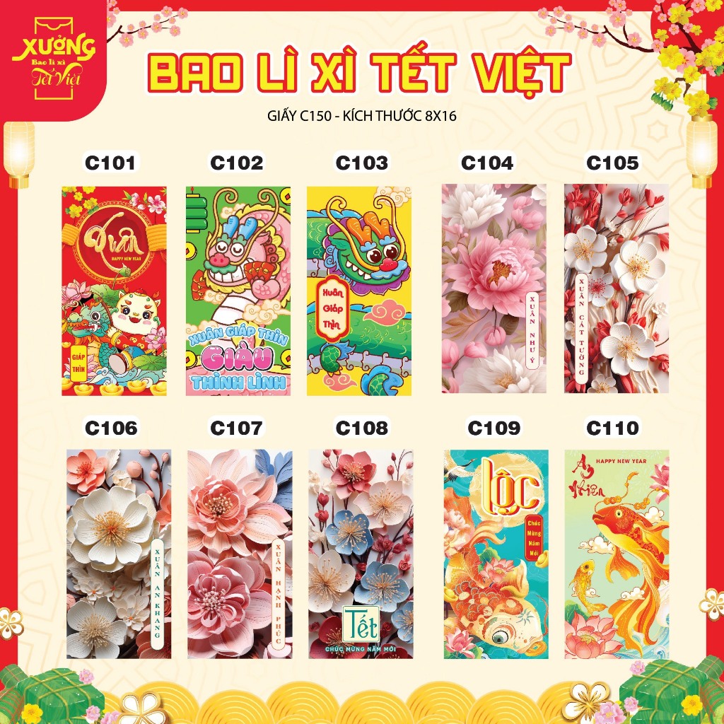 Bao Lì Xì Tết 2023 Đoàn Viên Hình Thật Qúy Mão