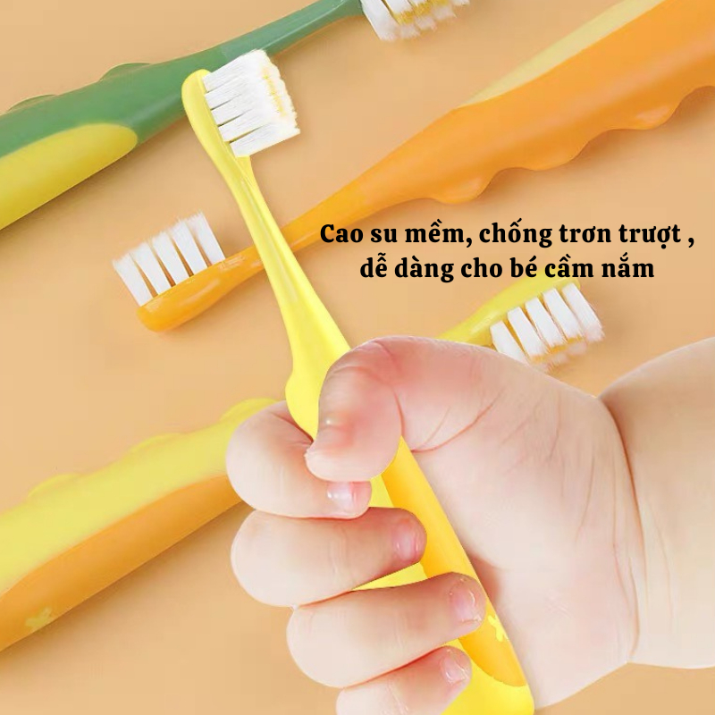 Bàn Chải Đánh Răng NAMIKO Cho Bé Họa Tiết Khủng Long Lông Siêu Mềm