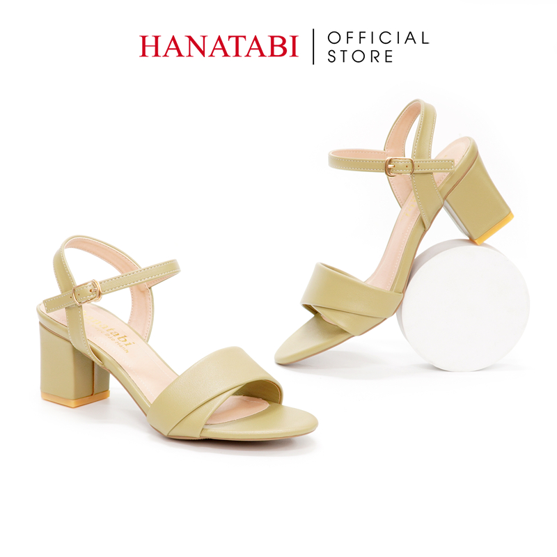 Sandal Nữ Hanatabi Quai Ngang 1 Xếp Gót 5cm Hậu C Đế TA Cao Cấp Chống Trơn Trượt Mã HNSDG5F928