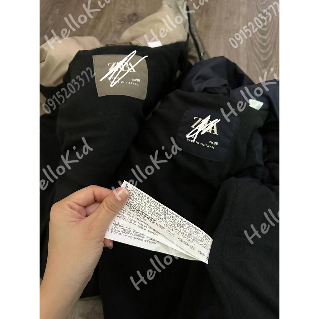 Áo phao gile túi hộp zr cho bé