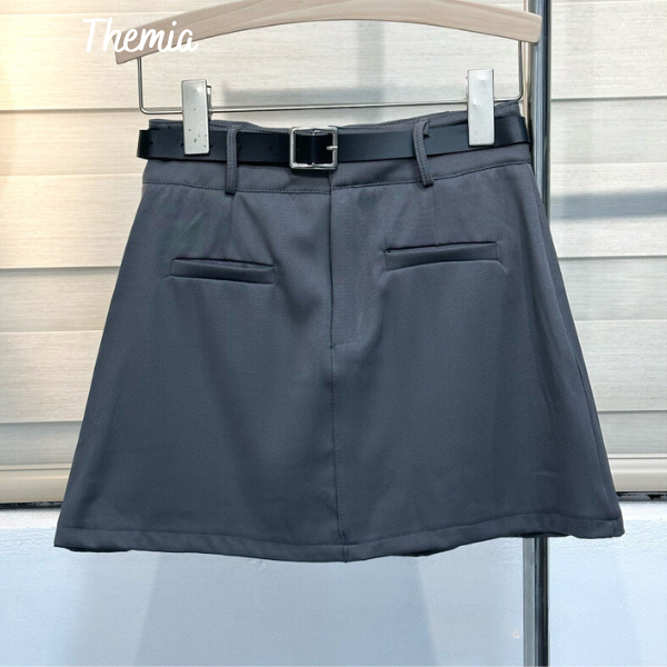 Chân váy chữ A basic kèm belt dây lưng thời trang mùa hè Hàn Quốc CVA6098