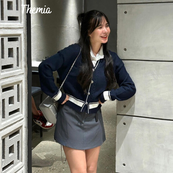 Chân váy chữ A basic kèm belt dây lưng thời trang mùa hè Hàn Quốc CVA6098