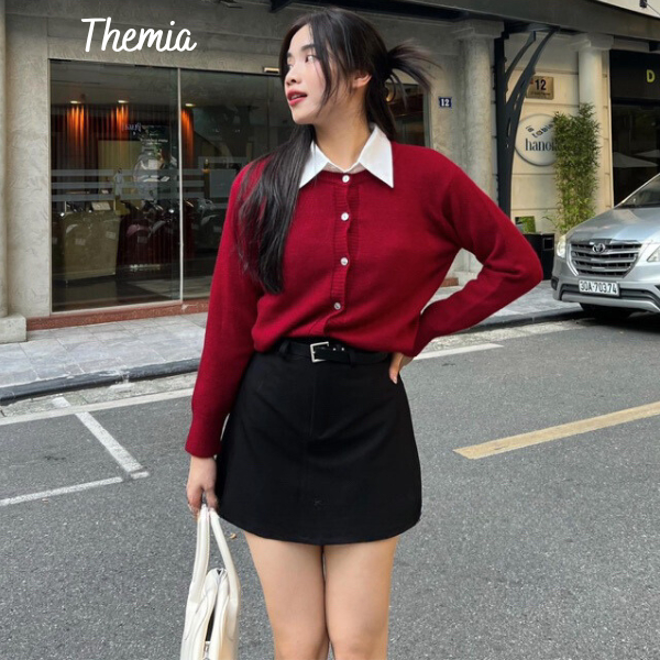 Chân váy chữ A basic kèm belt dây lưng thời trang mùa hè Hàn Quốc CVA6098