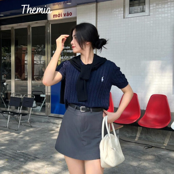 Chân váy chữ A basic kèm belt dây lưng thời trang mùa hè Hàn Quốc CVA6098
