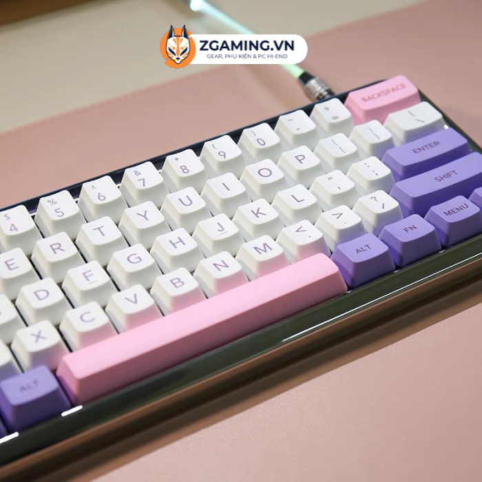 Keycap Gumei Purple | PBT | Dyesub | OEM | 104 Phím | Layout 87/104 | Sẵn Hàng Hỏa Tốc