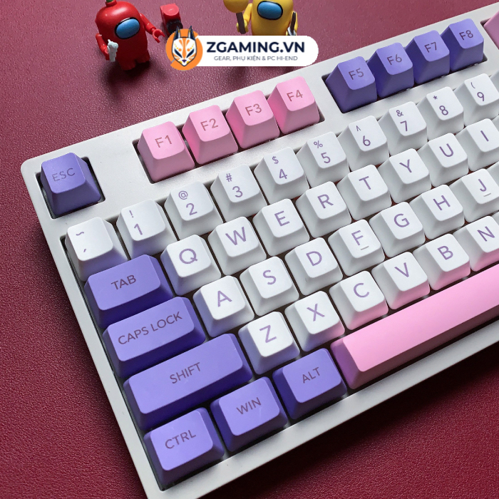 Keycap Gumei Purple | PBT | Dyesub | OEM | 104 Phím | Layout 87/104 | Sẵn Hàng Hỏa Tốc