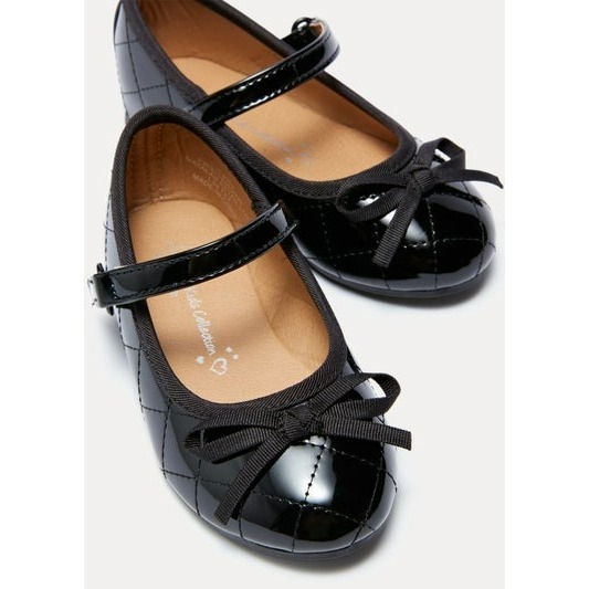 Giày búp bê nơ đen đỏ bạc Matalan _hàng chính hãng authentic