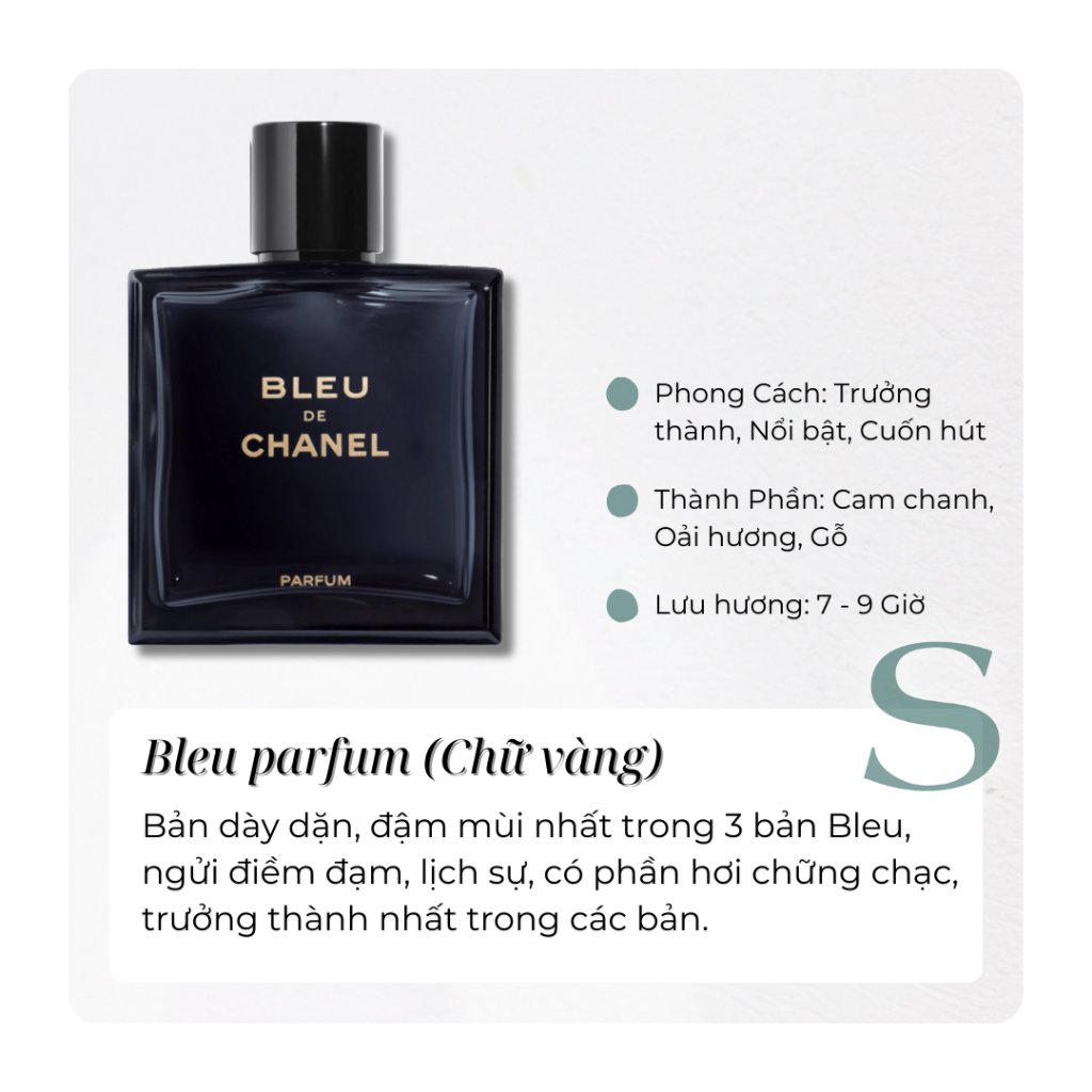 Nước Hoa Chà Neo Bleu Các Bản - Mẫu Thử Nước Hoa