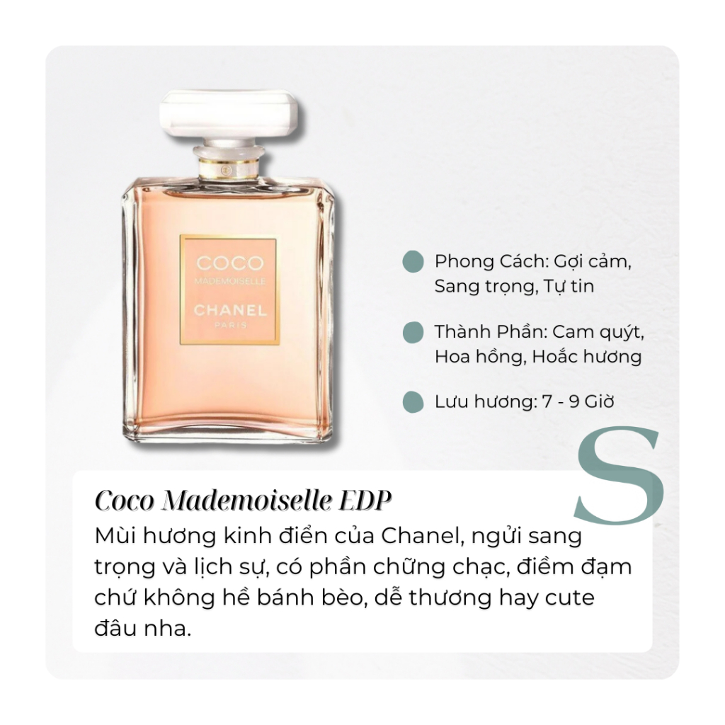 Chà Neo Cô Cô Made Các Bản - Mẫu Thử Nước Hoa - Cam Quýt - Hoa Hồng - Hoắc Hương - Gợi Cảm - Sang Trọng - Tự Tin