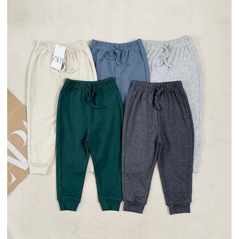 Set 5 quần thun dài trơn bảng rêu cho bé trai