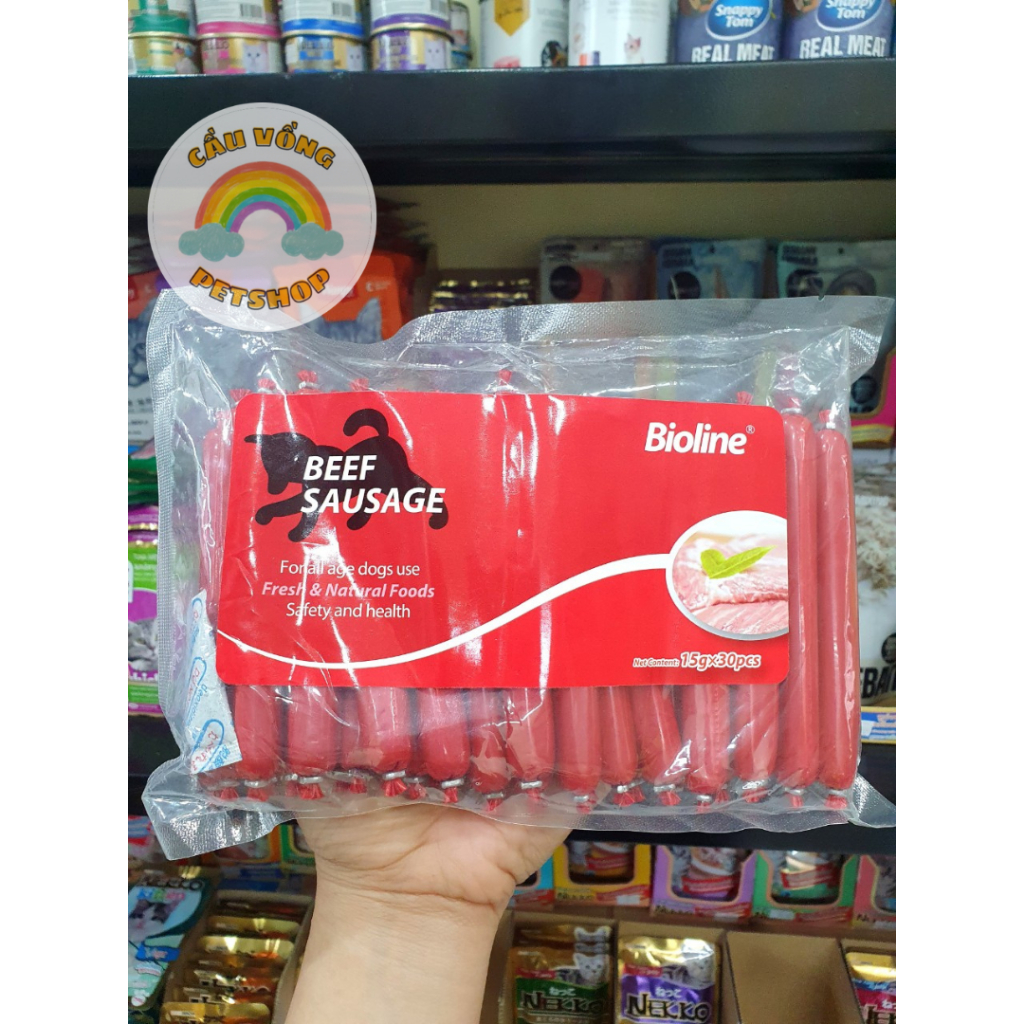 Xúc xích cho chó mèo BIOLINE giúp ngon miệng, bổ sung dinh dưỡng